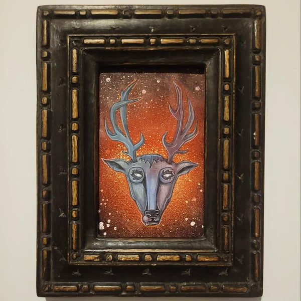 Stag - original mixed media illustration